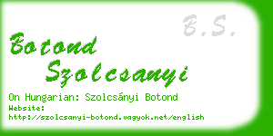 botond szolcsanyi business card