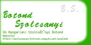 botond szolcsanyi business card